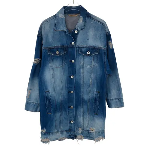 Highway Jeans Y2k Denim Jacket Distressed Jean Jacket Small 2000s