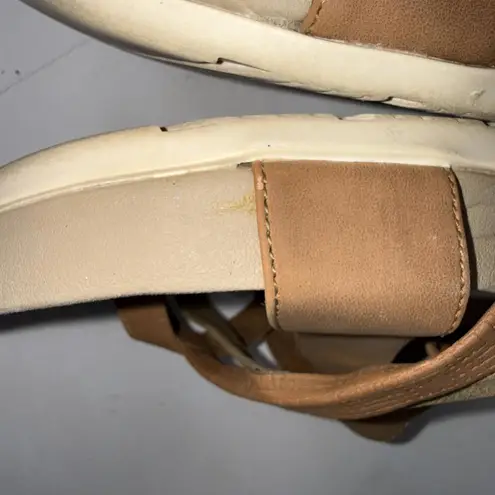 Baretraps Aster Sandals Gorpcore Brown Faux Leather Minimalist Slip On Slides 10