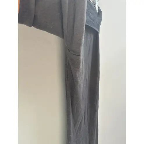 Vintage Victoria’s Secret PINK Yoga Pants Fold Over Waist “86 LOVE PINK” Gray XS