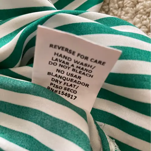 Vine & Love Striped Oversized Button Down Blouse Shirt Top Size Small Silky EUC