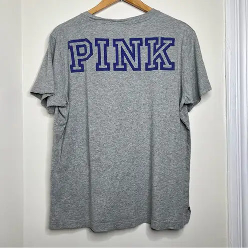 PINK - Victoria's Secret Victoria’s Secret PINK One Pocket Cotton T Shirt Gray Size Large Oversized