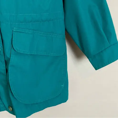 Vintage Lightweight Jacket Women’s Teal Hood Pacific Trail Coat 90s Size M