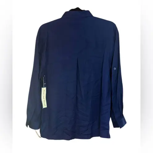 Vintage Anna and Frank Deep Blue Silk