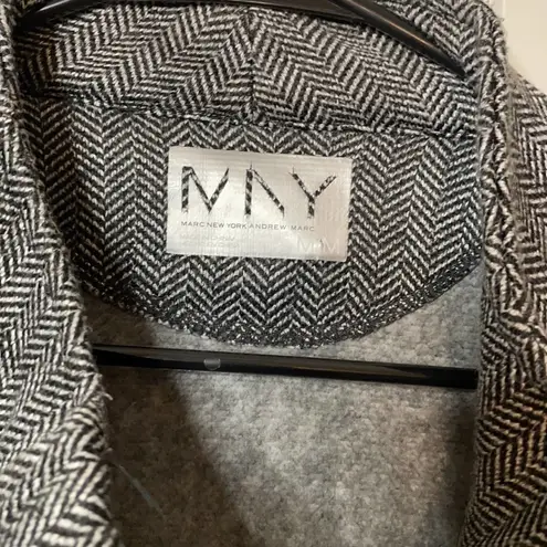 Andrew Marc Marc New York Herringbone fleece coat