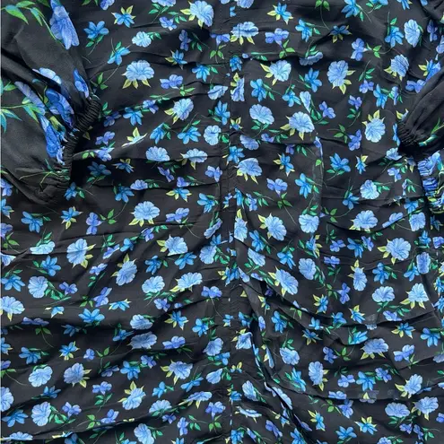 Shoshanna Kiana Mixed Floral Mini Dress Blue Black Size 4P