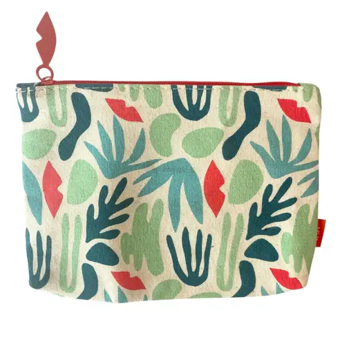 IPSY Cosmetic Bag Glam Makeup Pouch Travel Toiletry Zip Small Force of Nature Red