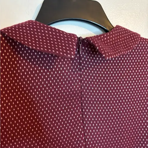 Forever 21 Red Peter Pan Collar Short Sleeve Shift Dress Size Small