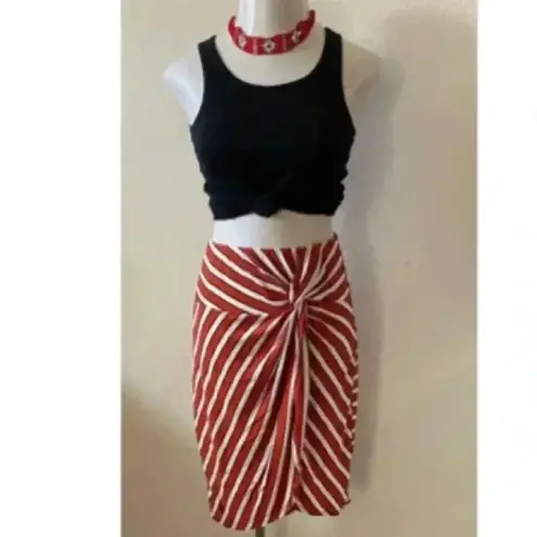 🆕Rust & White Stripe Knot