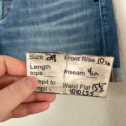 Silver Jeans Womens Curvy Mid Rise Suki Denim Shorts Size 29 Blue