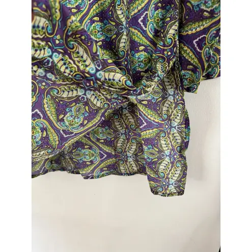 NWT Indian Cotton Kurti Kurta Tunic Women’s Size Small Purple Green Top