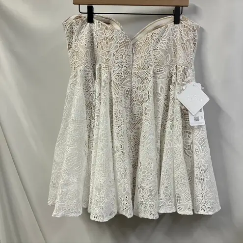 Azazie Anyssa White Pleated Mini Dress Womens Custom Coquette Occasion New