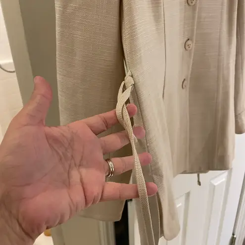 Escada Women's Beige Blazer/Jacket silk/new wool blend size 36/US 6 Tan