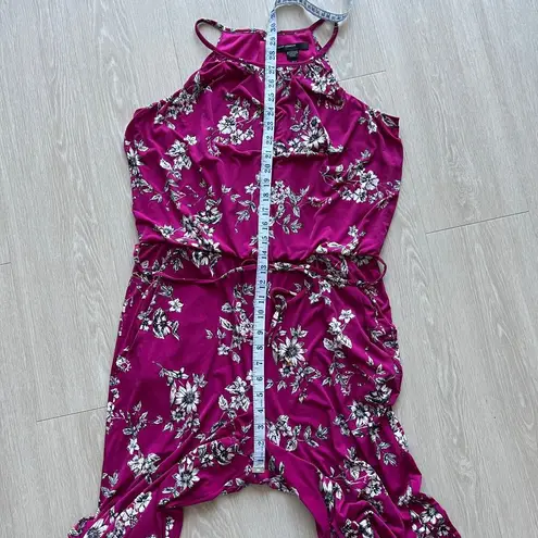 Maggy London Cropped Wide Leg Jumpsuit Size US 12 Floral Sleeveless