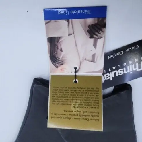 Isotoner 3M Thinsulate Lined Dark Brown Leather Vtg Women Size 7 Gloves NEW tags