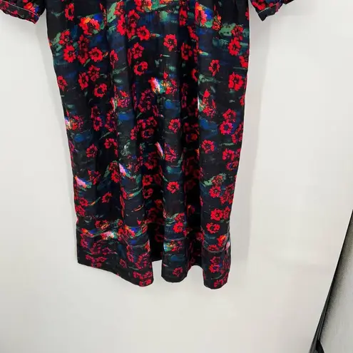 Rachel Comey X TARGET Red Floral Print Volume 3/4 Sleeve Dress plus size 16/ 18
