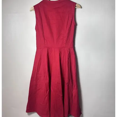 Dress 50's Style Womens Small Rockabilly Retro Red Sailor Pin Up Polka D…