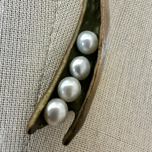Michael Michaud Silver Seasons 4 Pearl Pea Pod Necklace