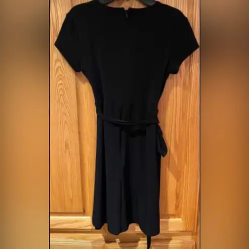Urban Outfitters  Plunging V-Neck‎ Tie Waist Lined Mini Dress Black Size Medium