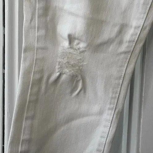 Banana Republic  White Skinny Crop Jeans Women's Size 28  Mid Rise