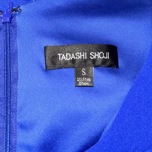 Tadashi Shoji NWOT BOS24245L - Cap Sleeve Ruffle Detail Dress Royal blue sz S