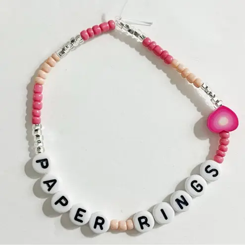 Handmade Tour Friendship Bracelet Paper Rings Lover with Heart Bead