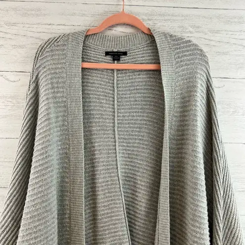 American Eagle  Gray Chunky Knit Open Front Cardigan Size L/XL