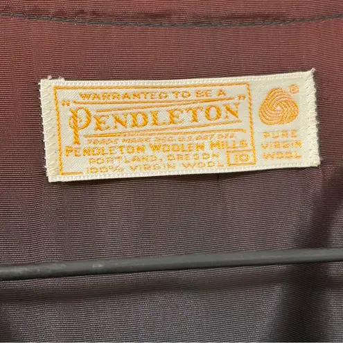 Pendleton Vintage Wool Plaid Vest Pants Set Sz 10