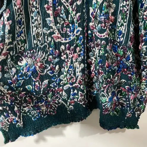 Soft Surroundings Multicolor Shrug Sweater One Size Open Cardigan Green