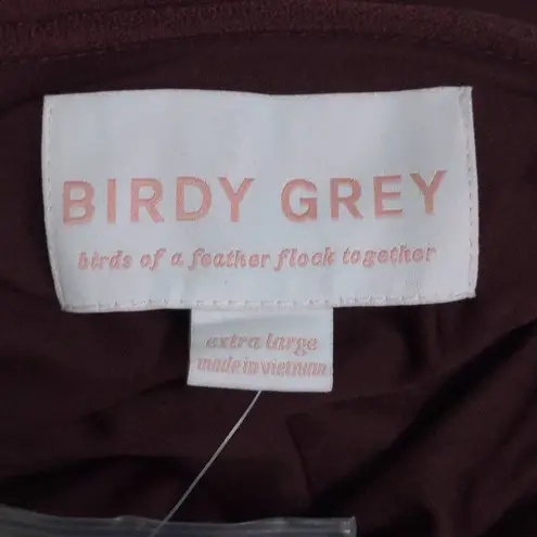 Birdy Grey Hannah Empire A Line Dress XXL Cabernet Red Solid Lined Maxi New