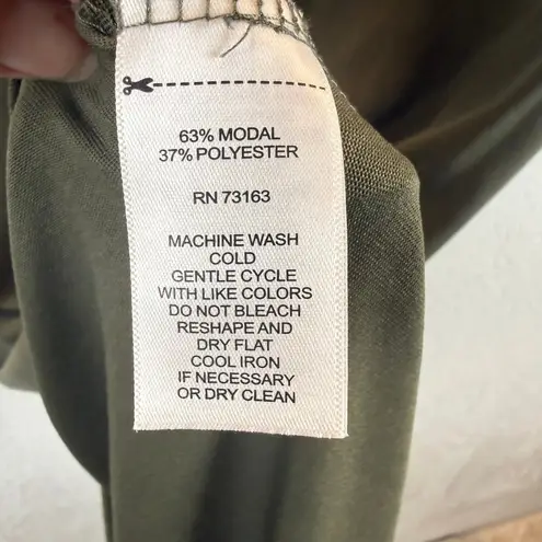 cupio Women's Olive Green V Neck Maxi Dress Size L G G