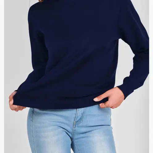 Kirundo Navy Blue Women’s Turtleneck Sweater Sz M NWT Size M