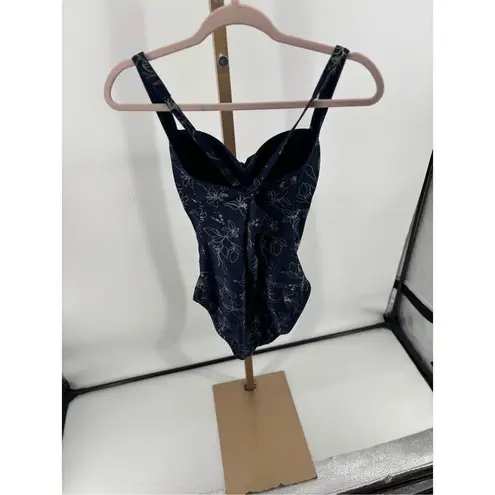 Nip Tuck Joanne Twist Front Design Tummy Control One Piece Swimsuit Blue Floral Size undefined