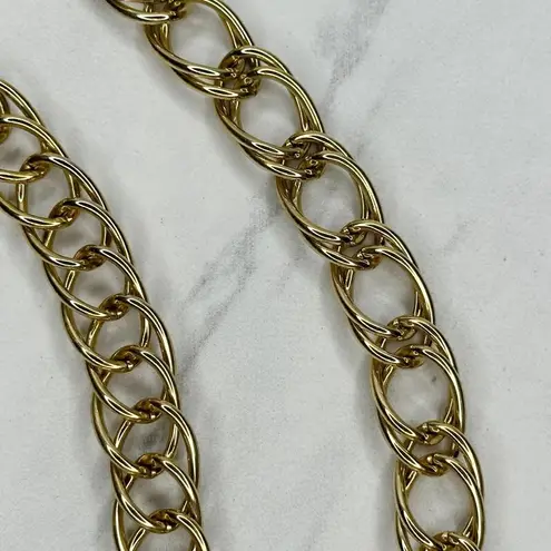 Gold Tone Belly Body Metal Chain Double Link Belt Size Small S Medium M