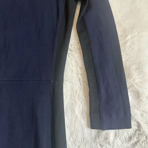 Babaton  Made in Italy Women's Navy Bodycon Midi Dress Long Sleeve Work Evening 4