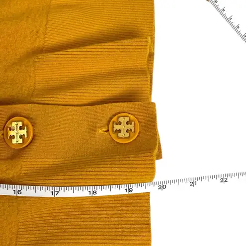 Tory Burch  Yellow Merino Wool Button Front Cardigan Sweater Women’s Size Small