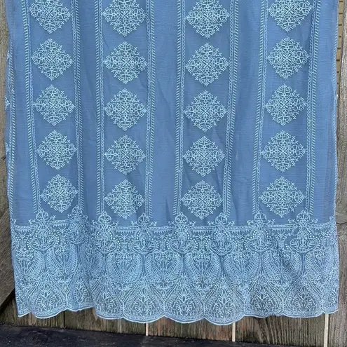 Sundance EUC Twilight Embroidered Chiffon Shift Dress Size Large