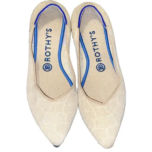 Rothy’s Sahara Gold point toe flats size W9 giraffe print (retired) Tan