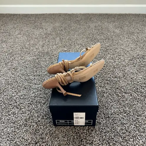 LPA Penny Heel in Natural, size 6.5