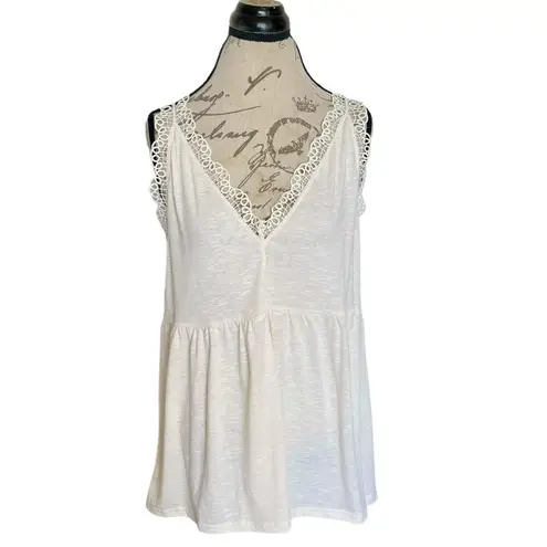 Bibi Womens Tank Top Sz Large Minimalist Soft Girl Romantic Neutral Romantic