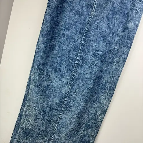 Judy Blue Denim Midi Maxi Skirt Sz 1XL Acid Wash Stretch High Slit A Line