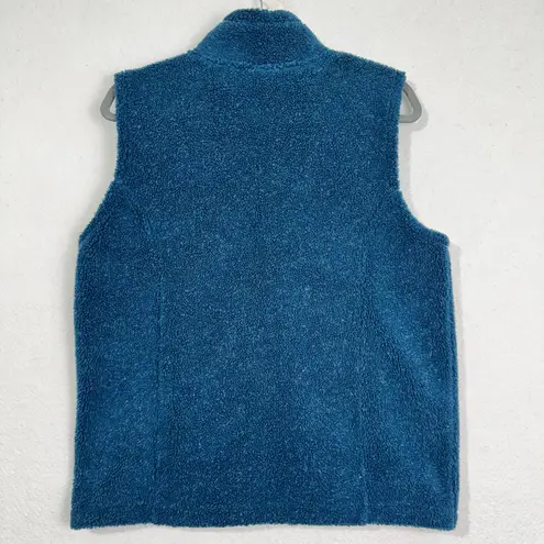 Cabela's Cabela’s Sherpa Fleece Speckled Teal Blue Sweater Vest Women's Medium VTG