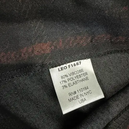 Avenue Montaigne Leo Kick Flare Pant Plaid Black Red Size 12 Designer