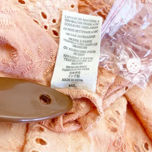 Jen's Pirate Booty Jen’s Pirate Booty Ashbury Swirl Maiden Robe Eyelet Apricot Dress Kimono Duster