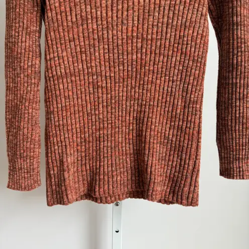 Bullocks sweater women's size M 100% wool turtleneck tan orange Size M