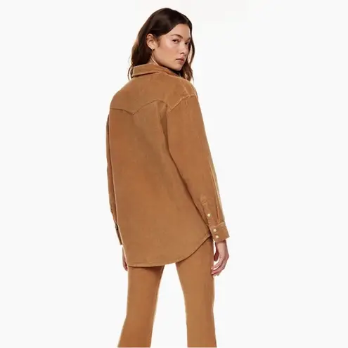DRESS FORUM for ARITZIA The Nina Corduroy Western Shirt Jacket in Rush Brown Tan Size L