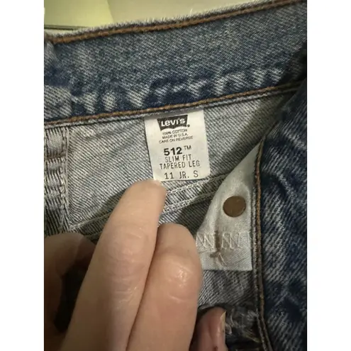Vintage Levi's 512 Blue Denim Tapered Slimming Fit Jeans Women's Size 11 Jr
