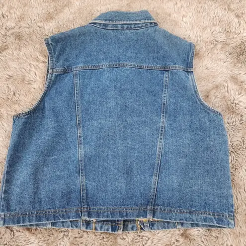 The Clothing Company GoodFellows Vintage Denim Vest Blue Size 18W