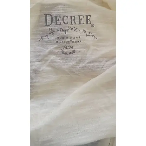 Decree Size M Open Front Cardigan With Removeable Brown Woven Belt