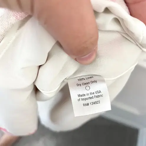 Emerson Fry Pink Tan Floral Puff Sleeve Midi Dress Size XS