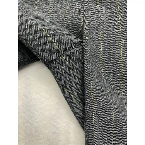 Bisou Bisou Michele Boigot Women's Grey Pinstripe Flared Career Pants Size 4